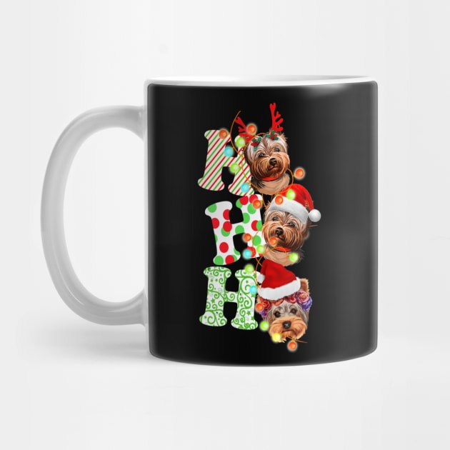 Ho Ho Ho Yorkshire Terrier Christmas by Foshaylavona.Artwork